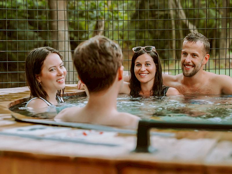 Outdoor amenities pool hot tub