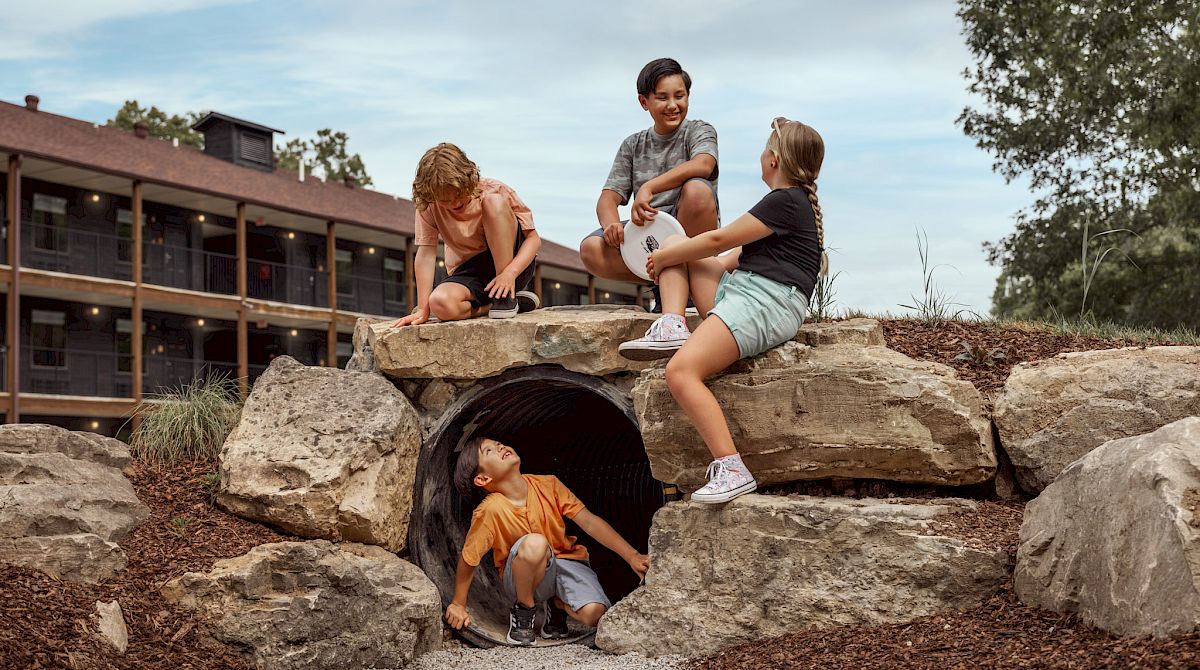 Kids playing outdoors