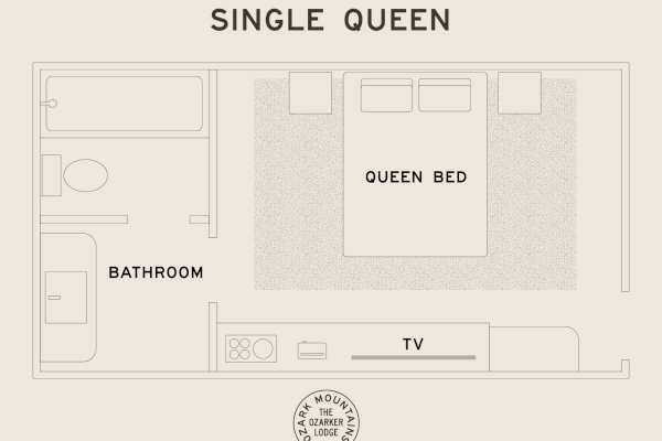 Single Queen room floorplan